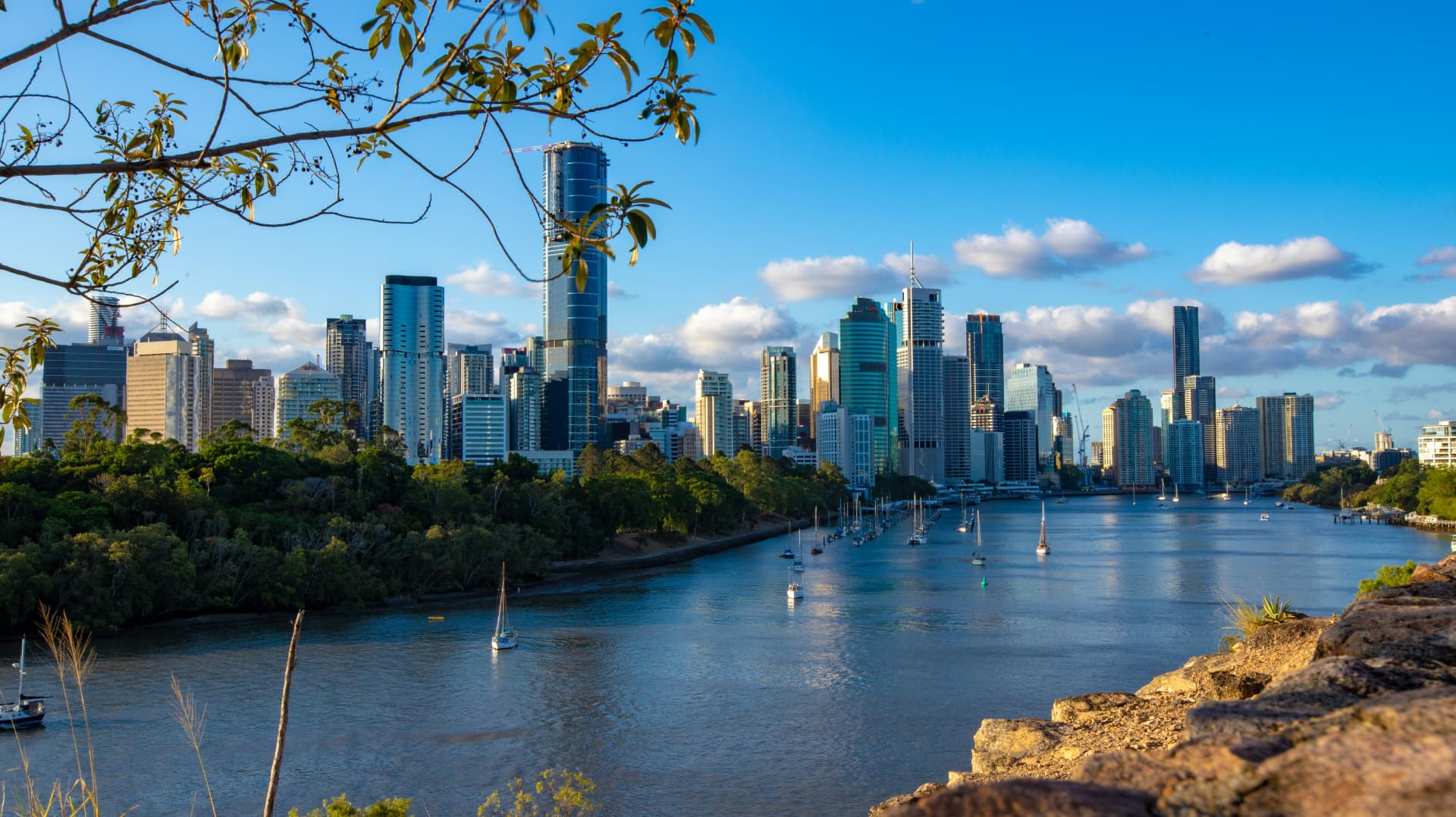 Brisbane CBD and Brisbane River, Queensland, Australia
