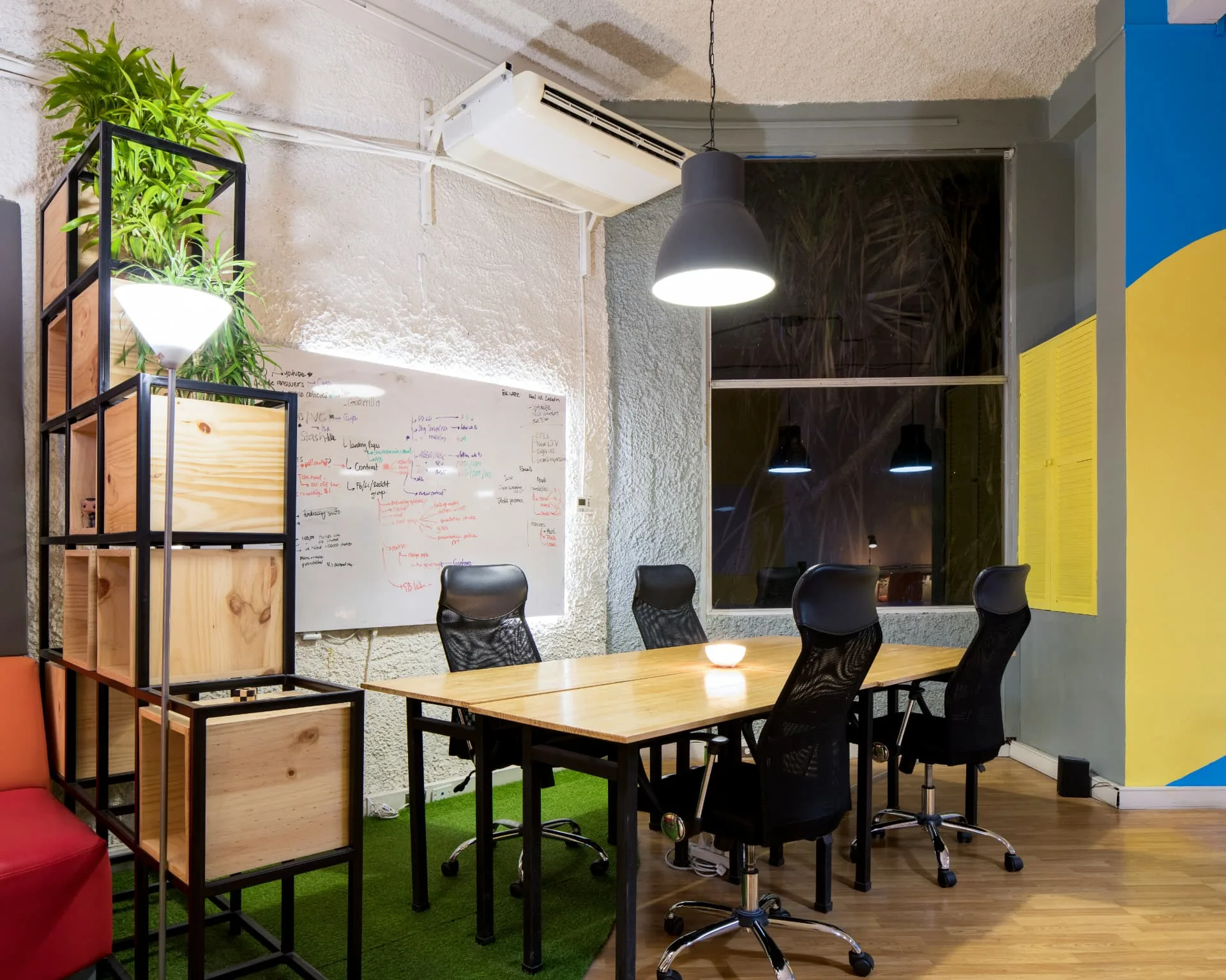 Empty meeting room prepared for a professional job interview